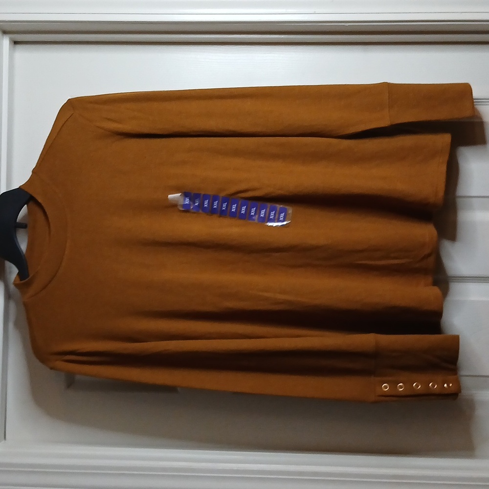 Rafaella Women's Golden Brown Top Size XXL